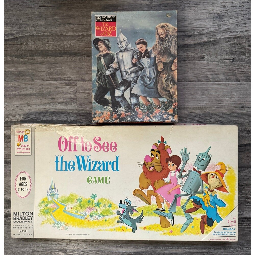 vintage 1968 "Off to See the Wizard" board game and puzzle